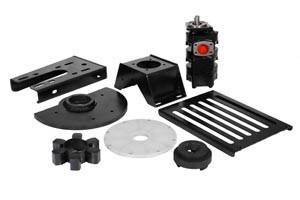 Pumps, motors, couplings, and control valves